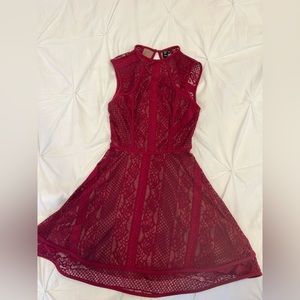 Red lace Windsor dress